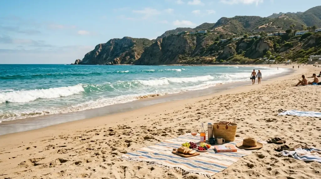 sandy beach in malibu