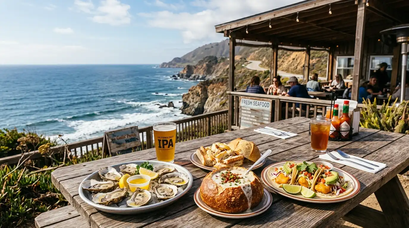 Fresh seafood in California